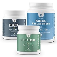 Keto Max Bundle: Vanilla Meal Replacement, Mixed Berry Ketones & Vanilla MCT Oil Powder - Boost Ketosis, Energy & Performance, Low Carb & Gluten-Free, GMP Certified - 1448g Total