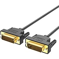 DVI to DVI Cable 6FT, QGeeM DVI-D 24+1 Dual Link Male to Male Digital Video Cable, Support 2560x1600 for Laptop, Gaming, DVD, Laptop, HDTV and Projector