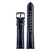 Watchband Accessories 20mm 22mm Leather Watch Strap for Man Woman Bracelet Vintage Watch Band (Color : Blue Black, Size : 20mm)