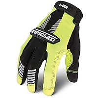 Ironclad IVG2-03-M I-Viz Reflective Green 2 Glove, Medium, 1-Pack