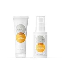 15 Minutes To Glow Duo - AHA Glow Mask & Vitamin C Repair Serum - Vegan & Cruelty-Free -Deeply Brightens & Restores Radiance in only 15 Minutes