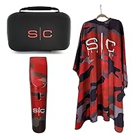 StyleCraft Camo Bundle Deal - Hair Cutting Cape, Clipper Lid, and Travel Case