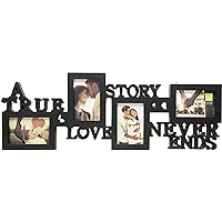 Kiera Grace True Love Four-Opening Decorative Plastic Wall Collage Picture Frame For Home & Room, 30