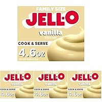 Jell-O Cook & Serve Vanilla Pudding & Pie Filling Mix (4.6 oz Box) (Pack of 4)