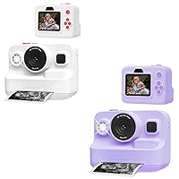 Upgraded Printing Camera White and Purple Kit