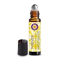 Deve Herbes Thieves Multipurpose Essential Oil Blend Pre Diluted Ready to Use Roll-on Blend for Aromatherapy and Topical Skin Application for Kids and Adults 10ml (0.33 oz)