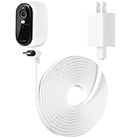 25FT Power Cable Compatible with Arlo Essential 2K Outdoor Security Camera (2nd Generation), Flat Charging Cable, Weatherproof Outdoor Power Cord Charging Your Camera Continuously