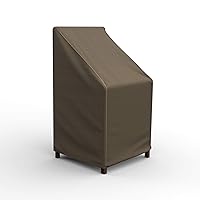 Budge P1A01BTNW3 StormBlock Hillside Patio Stack Chairs Barstool Cover Premium, Outdoor, Waterproof, 49