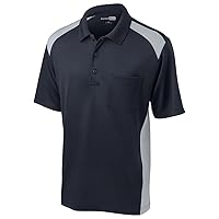 Cornerstone Tall Silk Touch Performance Polo Shirt, 2XL, Dk Navy/Lt Gry
