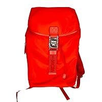 MCM Women's Orange Red Nylon Luft Hoodie Backpack/Detachable Hood