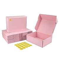 CRUGLA 20 Packs 12x9x4 Gift Boxes With Lids for Presents, Large Pink Gift Boxes Empty for Wrapping Gifts for Women Girls Mothers Day Wedding Birthay Party Valentine's Day