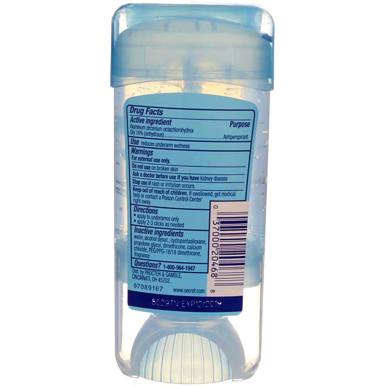 Secret Fresh Clear Gel Antiperspirant Deodorant, Luxe Lavender 2.6 oz (Pack of 3)