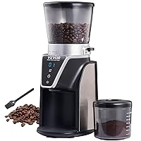VEVOR Conical Burr Coffee Grinder 51 Precise, Coffee Grinder with LED Screen & Anti-static Device, Adjustable Burr Grinder for 1-14 Cups