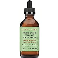 Olivia Care Rosemary Mint Fortifying Scalp and Hair Oil Crafted with Biotin to Aid Hair, Made in the USA, 2 fl oz. (1 Pack)