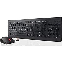 Lenovo 4X30M39471 Essential Wireless Keyboard & Mouse Combo (French Canadian Layout), Black.