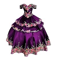2024 Sexy Detachable Puffy Skirt 3D Floral Flowers Quinceanera Dresses Mexican Theme Off The Shoulder Ball Gown