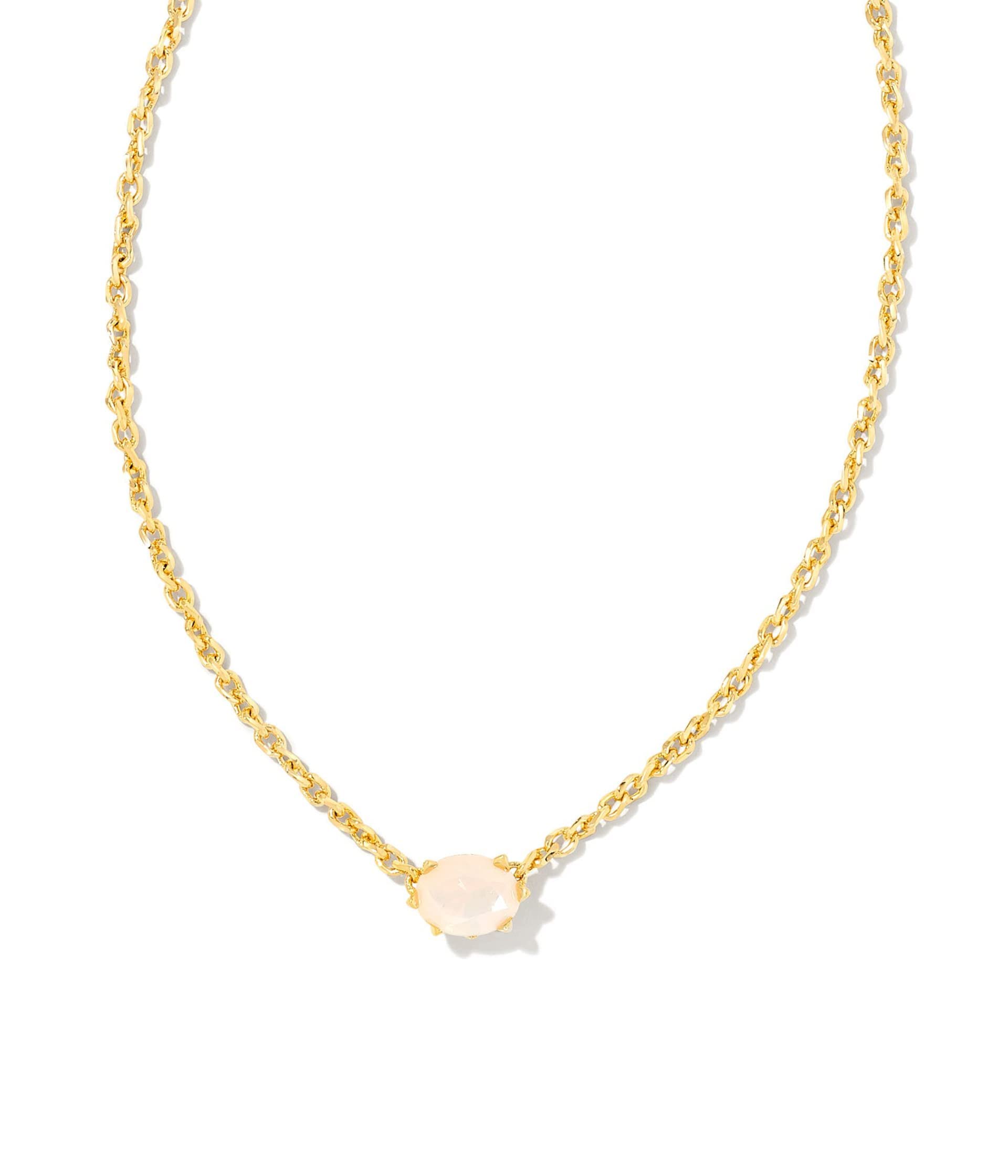Kendra Scott Cailin Pendant Necklace Gold Champagne Opal Crystal One Size