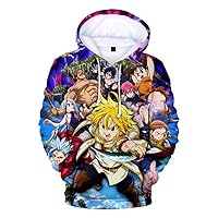 Anime The Seven Deadly Sins Nanatsu No Taizai Hoodie Sweatshirt 3D Print Pullover Sweater Hooded Tracksuit