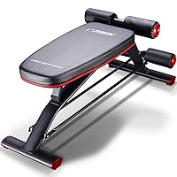 HARISON Compact Weight Bench with Dumbbel Rack Flat Incline Sit up Bench for Home Gym Workout