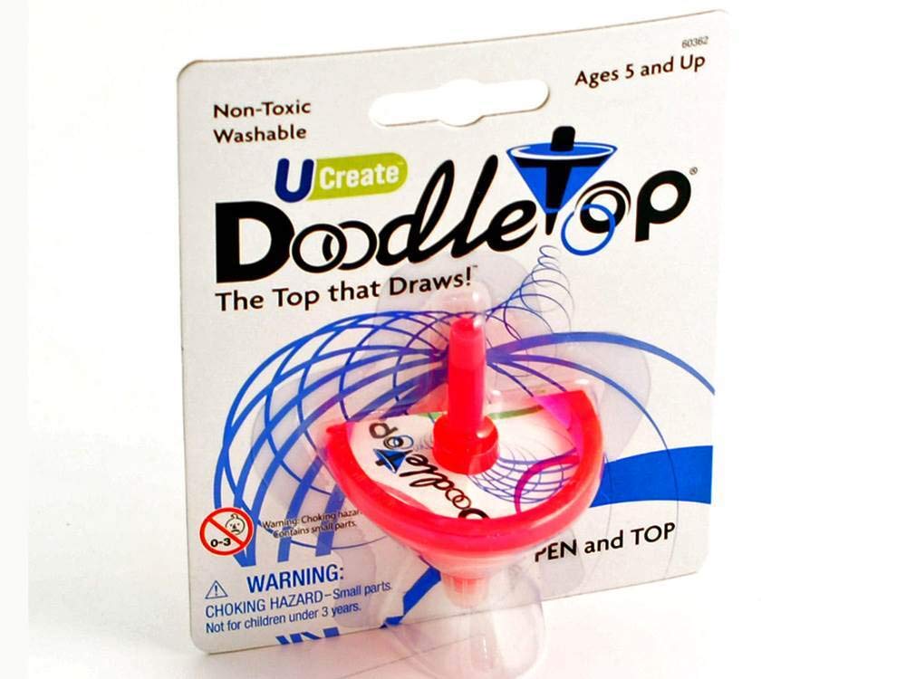 U-Create Doodletop Twister Kit with 1 Pen & 1 Top, Drawing Game, Marker Pen, Creative Art Spiral Spinning Top for Kids Age 5 & Above
