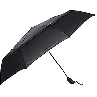 Amazon Basics Automatic Small Compact Travel Umbrella, One Size, Black