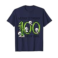 Cute Panda 100 Days Funny 100th Day Of School Kids Teacher T-Shirt