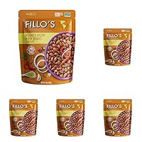 Fillo's Puerto Rican Pink Beans, Ready to Eat Sofrito Beans, 10 oz Pk of 1, Gluten-Free, Preservative-Free, Microwavable Meals, Non-GMO, Vegan, Plant Protein (Pack of 5)