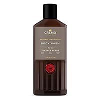 Cremo Rich-Lathering Vintage Suede Body Wash for Men, A Vintage Suede with Notes of White Moss and Rich Amber, 16 Fl Oz