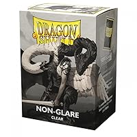 Dragon Shield Sleeves – Matte NonGlare Clear V2 100 CT – Card Sleeves - Smooth & Tough - Compatible with Pokémon, Magic The Gathering Cards & Digimon MTG TCG OCG & Hockey Cards