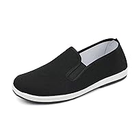 Chinese Tai Chi Shoes, Old Beijing Kung Fu Shoes for Men/Women, Traditional Canvas Martial Arts Shoes, Black Rubber Sole