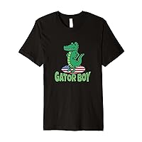 Gator Boy American USA Flag Alligator Crocodile For Men Boys Premium T-Shirt
