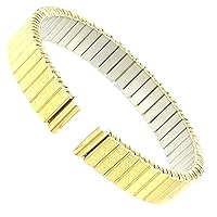 8mm Hirsch Gold Tone Stainless Steel Straight Ends Set Of Two Expansion Ladies Band Reg 3252