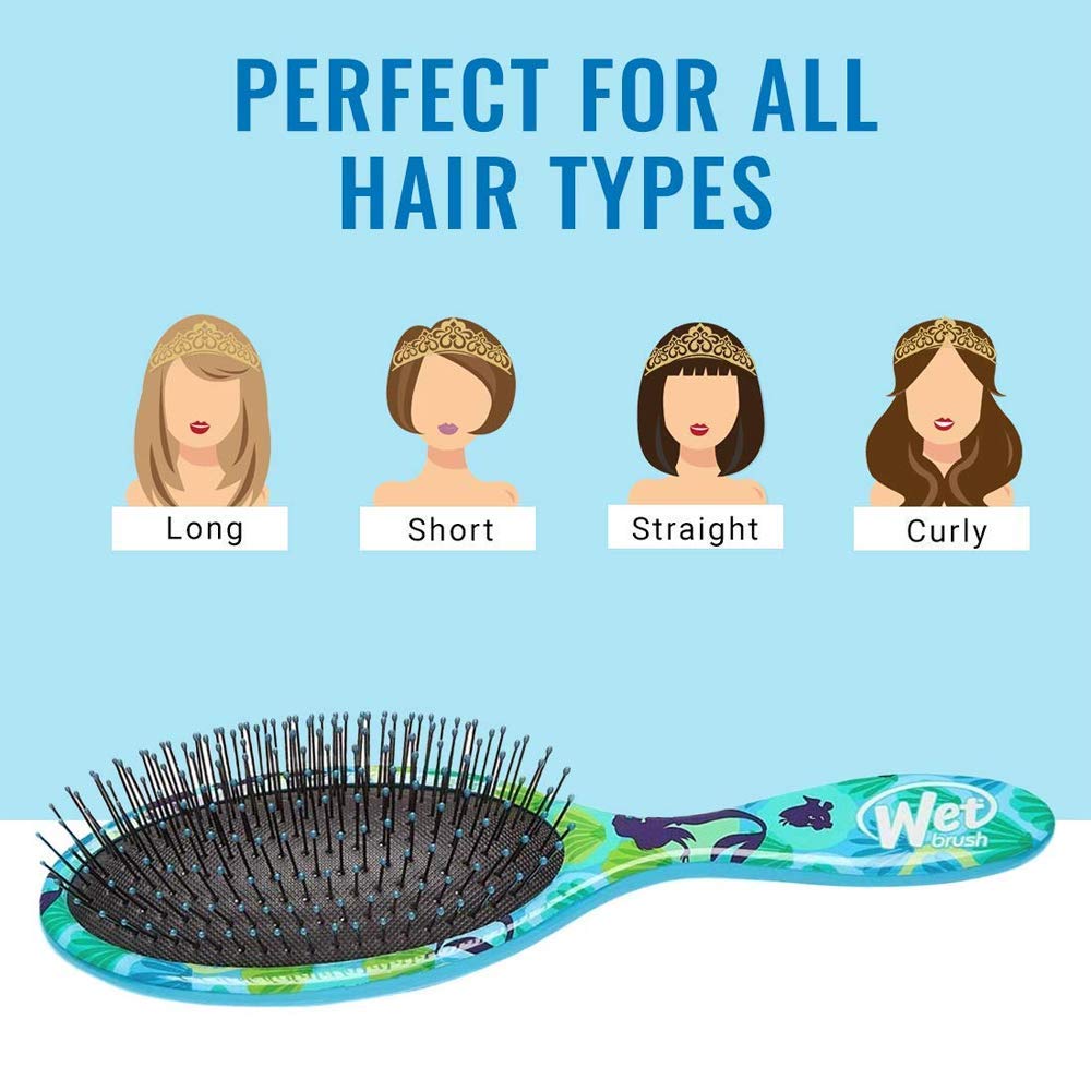 Wet Brush Disney Original Detangler Hair Brush - Ariel - Comb for Women, Men and Kids - Wet or Dry – Removes Knots and Tangles - Natural, Straight, Thick and Curly Hair – Pain-Free