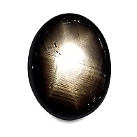 2.10 Ct. Natural Oval Cabochon Black Star Sapphire Thailand 6 Rays Loose Gemstone