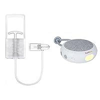 Nasal Aspirator for Baby and Portable White Noise Machine | Hand Pump Nose Sucker and Sound Soother with Amber Light | Parents Must-Haves for Nursing Baby