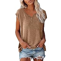 SNKSDGM Women Eyelet Embroidery Tank Top Deep V Neck Sleeveless Camisole Summer Loose Fit Casual Dressy Tanks Tshirt