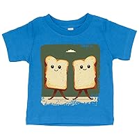 Cute Print Baby Jersey T-Shirt - Toast Design Baby T-Shirt - Printed T-Shirt for Babies