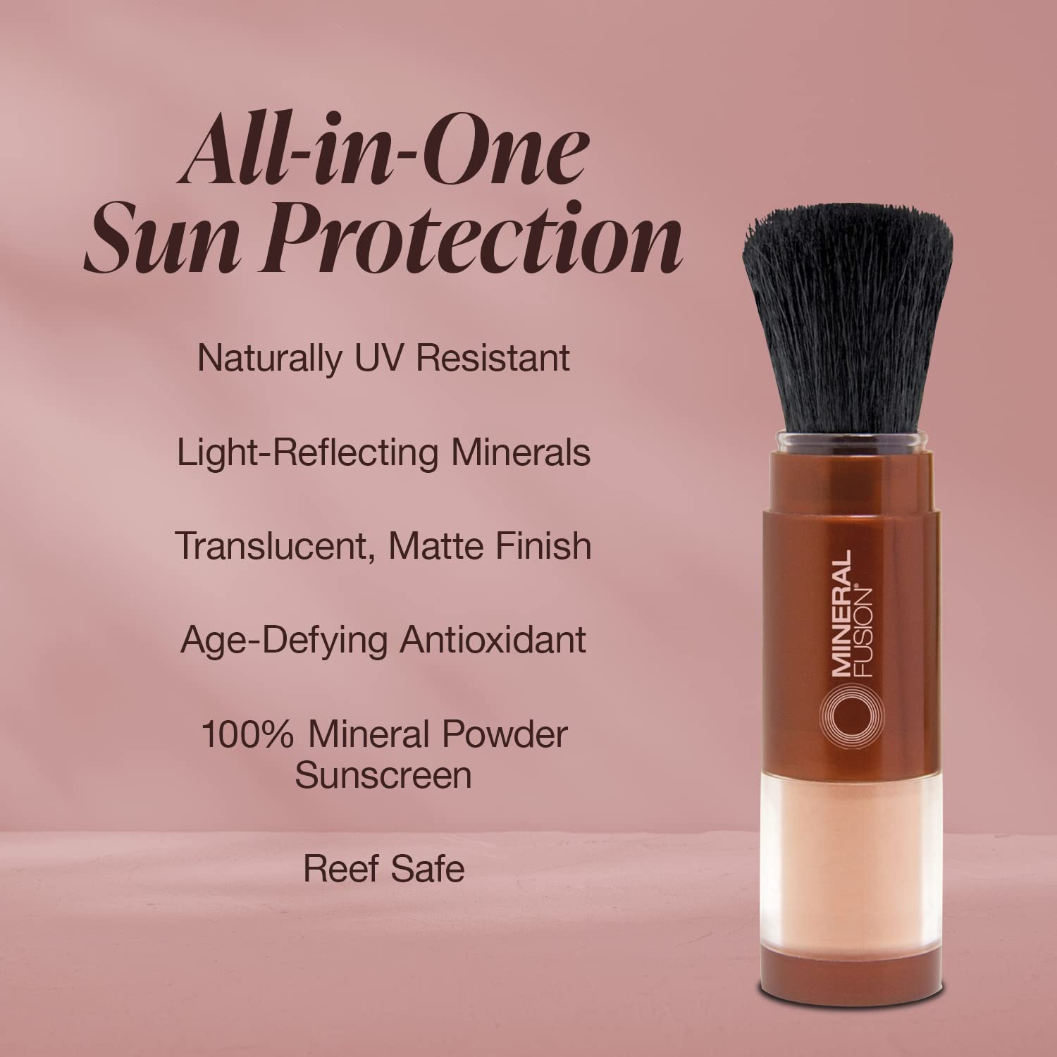 Mineral Fusion Brush-On Sun Defense, SPF 30, UVA and UVB Protection, No Parabens, Gluten Free, Vegetarian, No Phthalates, Hypo-allergenic 0.14 Ounce (Pack of 1)