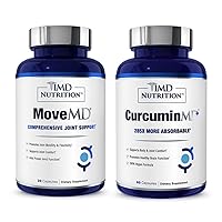 1MD Nutrition MoveMD & CurcuminMD Plus Bundle | Doctor Formulated with Collagen, Turmeric Curcumin and Boswellia Serrata | Joint Health Supplement