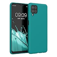kwmobile Case Compatible with Samsung Galaxy A12 Case - Soft Slim Protective TPU Silicone Cover - Teal Matte