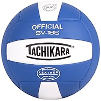 Tachikara Institutional Quality Composite Leather Volleyball, Royal-White