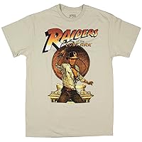 Indiana Jones Shirt Men's Raiders of The Lost Ark Retro Poster Design T-Shirt Movie Classic