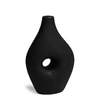 Silke Large Genie Decorative Modern Vase, Medium, Black