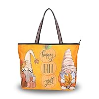 Tote Bag for Women with Zipper,Polyester Tote Purse Holiday Tote Bag Work Handbag Women Gift