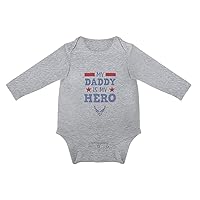 Baby My Daddy My Hero Air Force Long Sleeves Romper Jumpsuits for Boy And Girl
