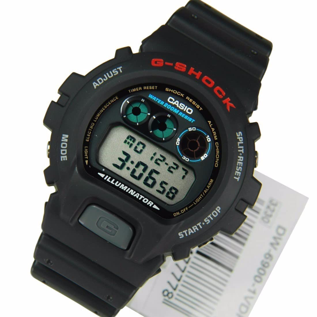 Casio G-Shock DW-6900-1VDR Digital Quartz Black Resin Men's Watch