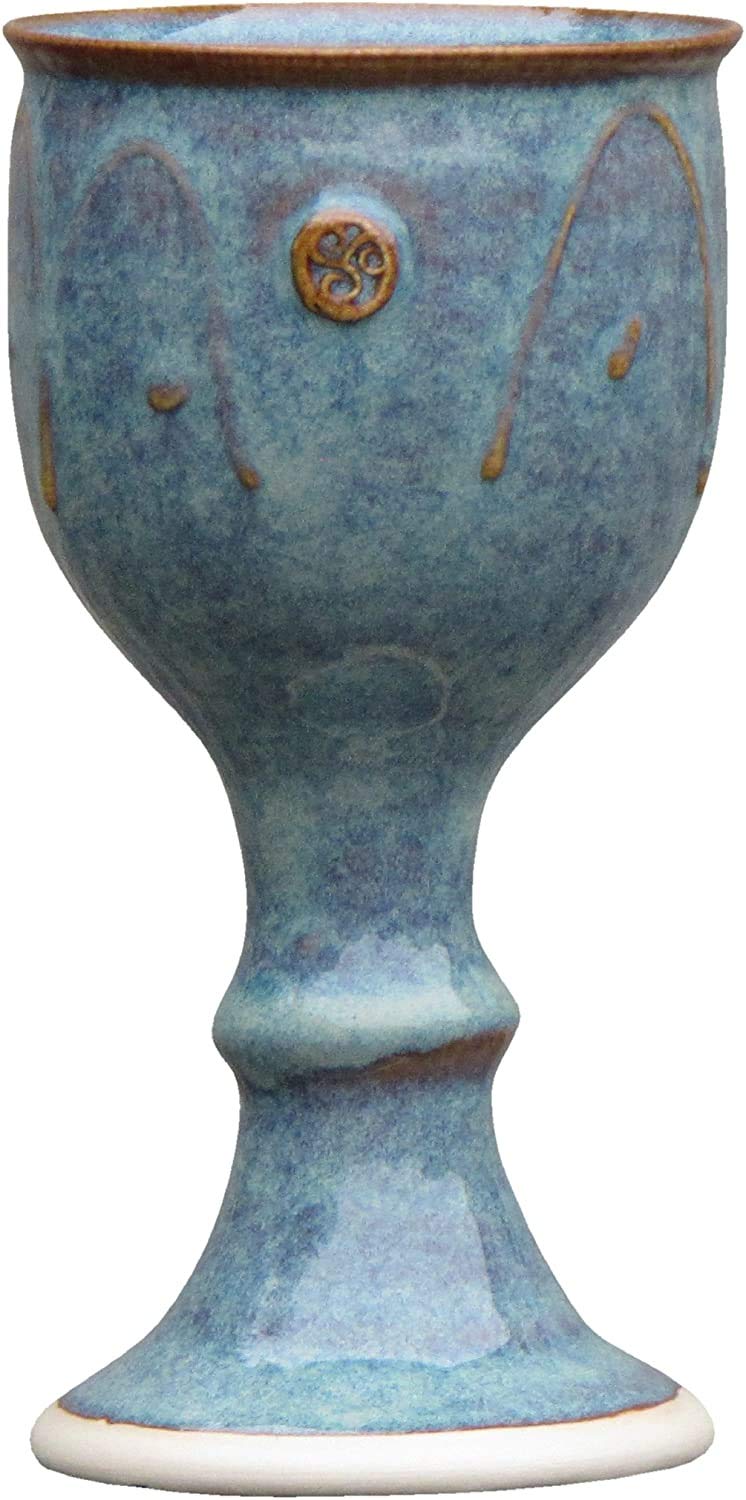 Castle Arch Pottery Ireland Handmade Wine Goblet Hand-Thrown Hand-Glazed with Unique Celtic Stamp in Ireland , 7