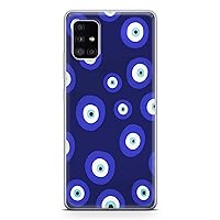 PadPadStore Aetsthetic Phone Case Compatible with Samsung A21s Clear Flexible Silicone Blue Shockproof Cover