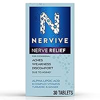 Nerve Relief, with Alpha Lipoic Acid, to help Reduce Nerve Aches, Weakness, & Discomfort in Fingers, Hands, Toes, & Feet*†, ALA, Vitamins B12, B6, & B1, Turmeric, Ginger, 30 Daily Tablets