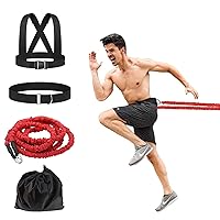 Resistance Explosive Training Rope Force Acceleration Speed Cord Improve Power, Agility, Strength Track and Field Equipment Football Multi-Directional Training Equipment …